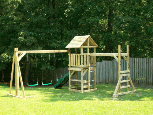 Backyard Playground Custom Wooden Swing Sets & Playsets in Raleigh