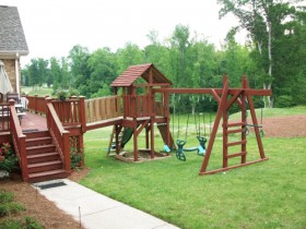 5x5 Playset connected to existing deck