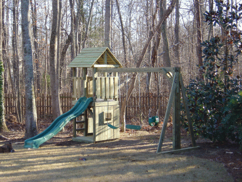 One of our favorite 4x4 playsets in Durham
