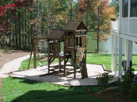 Split level swing set in Cary with loads of options