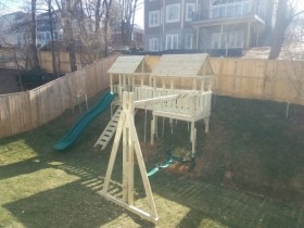 Playground in Stafford, Virginia designed to work on extreme slope