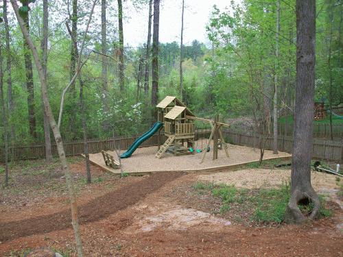 Beautiful split-level playground in Holly Springs
