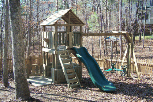 Very pretty swingset in Cary.