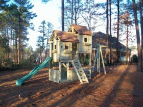 Gorgeous split-level playset in Cary.